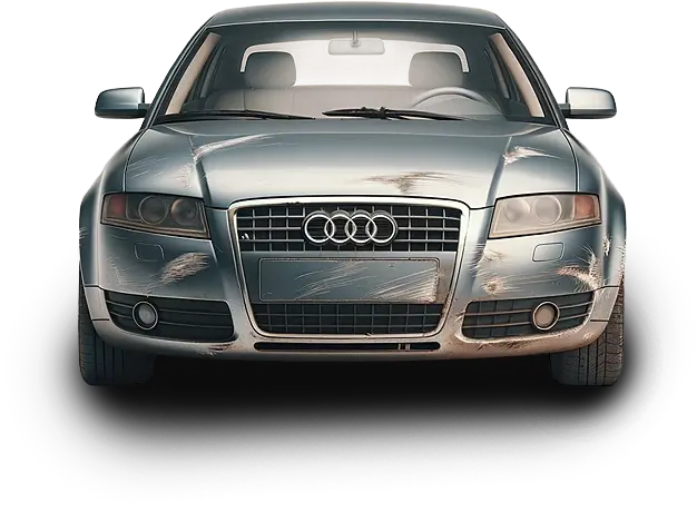 Audi A4 verschmutzt und zerkratzt 