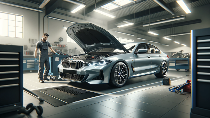 BMW in der Werkstatt