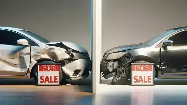 Defektes Auto und Unfallwagen zu verkaufen