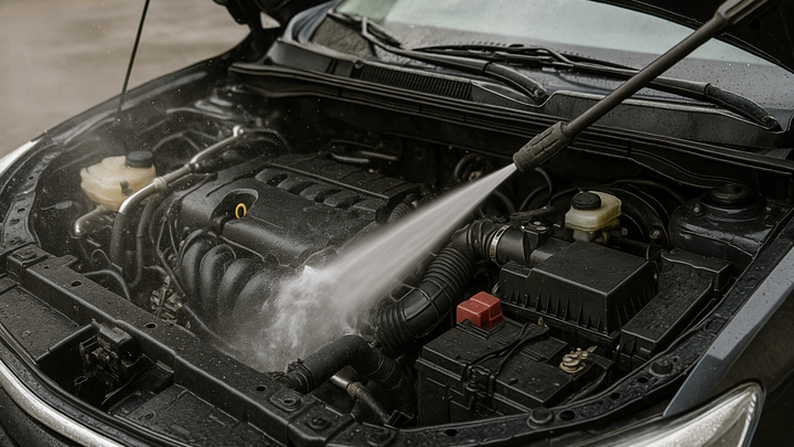 Motorwäsche fürs Auto
