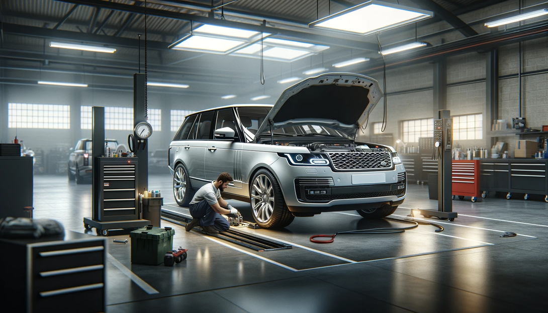 Range Rover in der Werkstatt