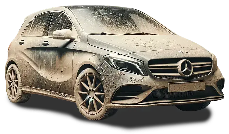 Mercedes-Benz B-Klasse verschmutzt