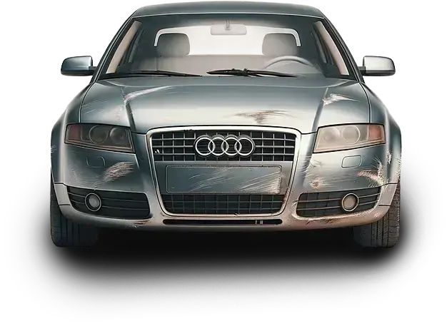 Audi A4 verschmutzt und zerkratzt 