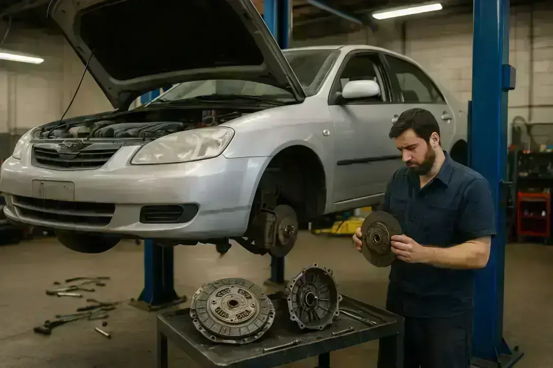 Auto in der Werkstatt 