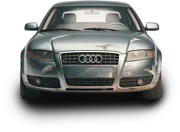 Audi A4 verschmutzt und zerkratzt 