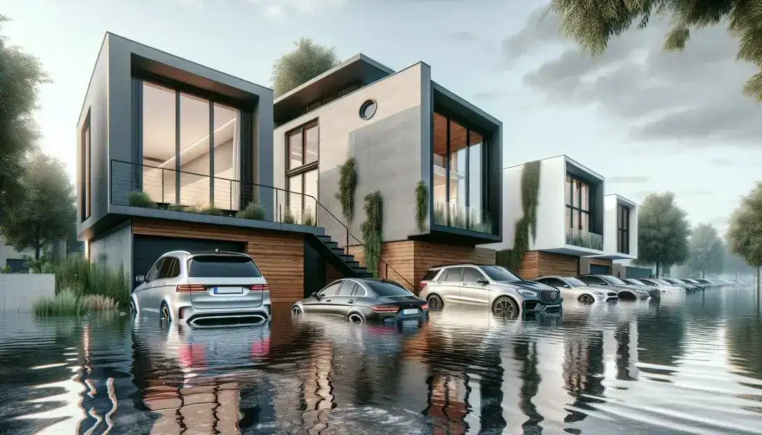 Auto mit Wasserschaden durch Überflutung und Hochwasser